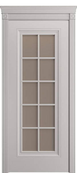 Дверь межкомнатная Порта Алекс Премиум 4 Агат эмаль, стекло бронза