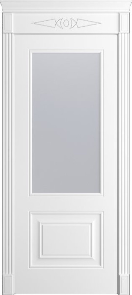 Дверь межкомнатная Порта Алекс Нео 11 Белоснежная эмаль, стекло сатин светлый