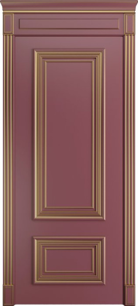 Дверь межкомнатная Порта Алекс КЛАССИКА 11 Марсала патина золото эмаль