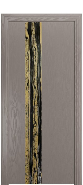 Дверь межкомнатная Порта Алекс КАНТРИ 3  Темно-серый вставка эспрессо шпон