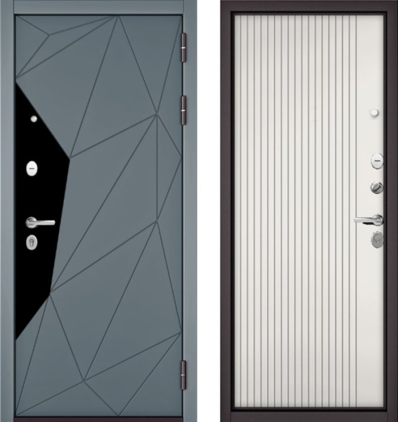 Входная дверь МАСТИНО TRUST MASS 202 Океан стронг / 161 Белый матовый Белый софт