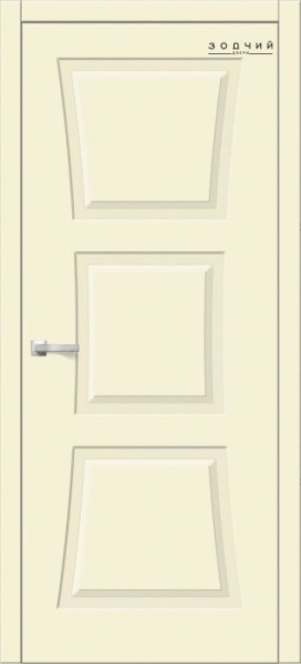 Дверь межкомнатная ЗОДЧИЙ ТВИСТ 3 ПГ Шагрень латте