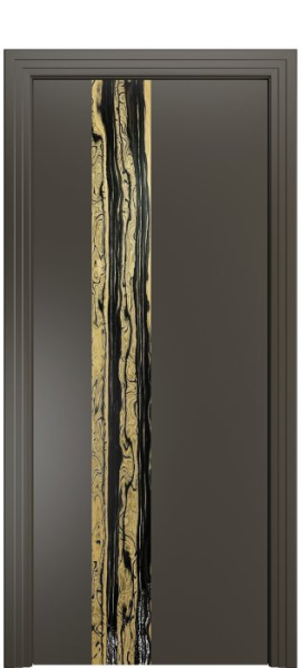 Дверь межкомнатная Порта Алекс КАНТРИ 3 Гриджио вставка эспрессо эмаль