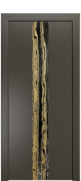 Дверь межкомнатная Порта Алекс КАНТРИ 2 Гриджио вставка эспрессо эмаль