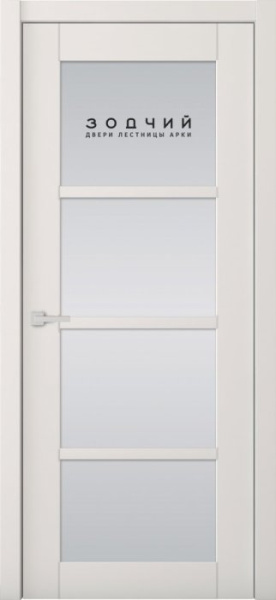 Дверь межкомнатная ЗОДЧИЙ ТОКИО 1 ПО Шагрень айриш стекло триплекс светлый матированный