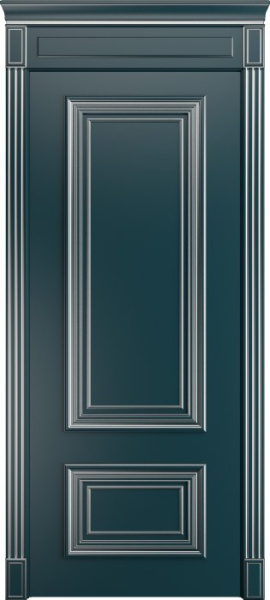 Дверь межкомнатная Порта Алекс КЛАССИКА 11 Лазурь патина серебро эмаль