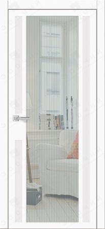 Дверь межкомнатная ЗОДЧИЙ МИРА 1 ПО Шагрень молочная