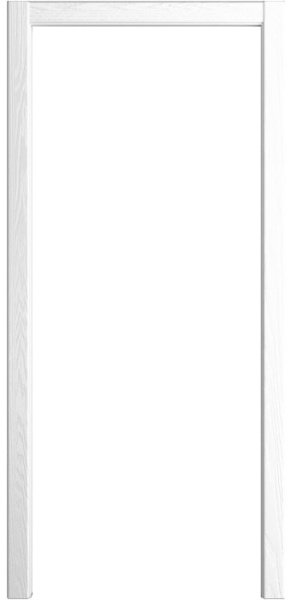 Телескопический Прямой наличник Порта Алекс Шпон Белоснежный