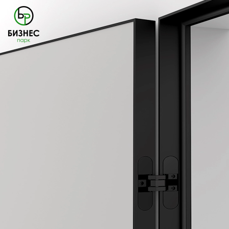 Комплект дверной коробки Бизнес Парк для INVISIBLE ЧЕРНАЯ высотой 2300 мм (2.5 шт) + 2 скрытые петли Krona Kobelenz + Замок Punto