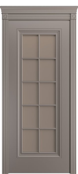 Дверь межкомнатная Порта Алекс Премиум 4 Темно-серая эмаль, стекло бронза