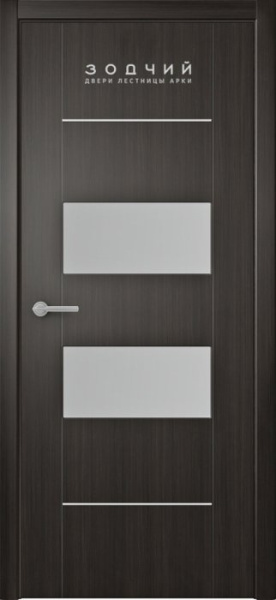 Дверь межкомнатная ЗОДЧИЙ СТИЛЬ 7 ПО Венге стекло светлое матированное
