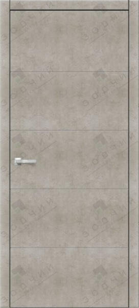 Дверь межкомнатная ЗОДЧИЙ ИТАЛЬЯНО 5 ПВХ ПГ Бетон бежевый