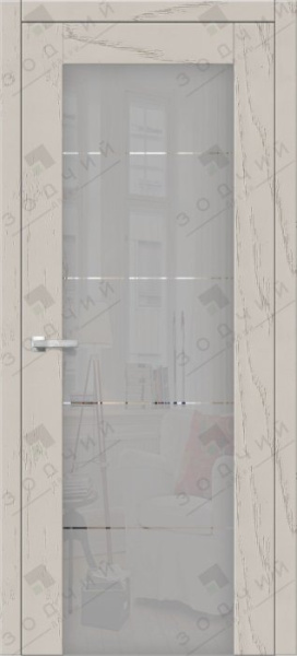 Дверь межкомнатная ЗОДЧИЙ ИТАЛЬЯНО 5 ПВХ ПО Дуб оникс