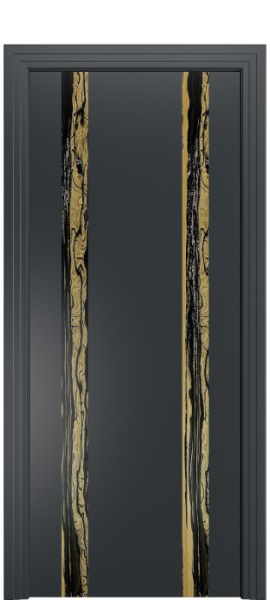 Дверь межкомнатная Порта Алекс КАНТРИ 4 Графит вставка эспрессо эмаль