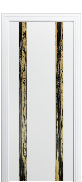 Дверь межкомнатная Порта Алекс КАНТРИ 4 Вайт софт вставка эспрессо эмаль