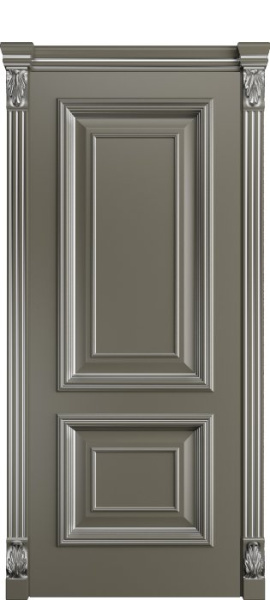 Дверь межкомнатная Порта Алекс КЛАССИКА 10 Дюна патина серебро эмаль