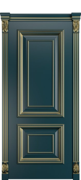 Дверь межкомнатная Порта Алекс КЛАССИКА 10 Лазурь патина золото эмаль