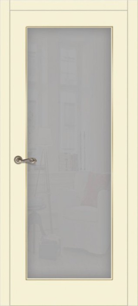 Дверь межкомнатная ЗОДЧИЙ ЛАТИНА 1 ПО Шагрень латте