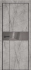 Дверь межкомнатная ЗОДЧИЙ МЕГАПОЛИС В30 ПЗ Мрамор серый вставка зеркальная