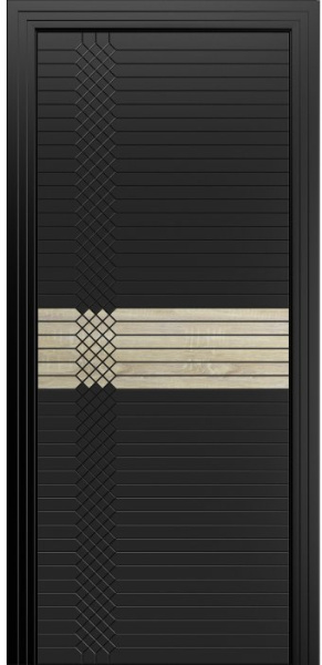 Дверь межкомнатная Порта Алекс ПОРТА 2 Неро вставка CPL эмаль