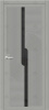 Дверь межкомнатная ЗОДЧИЙ УНИКА 1 ПО Софт грей оргстекло черное