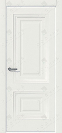Дверь межкомнатная ЗОДЧИЙ КВИН ТВИН ПГ Шагрень молочная