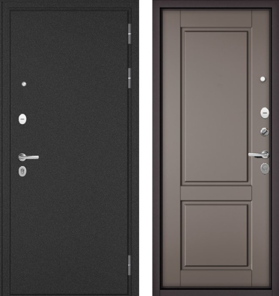 Входная дверь МАСТИНО TRUST MASS Металл Букле графит / D-1 Эмаль капучино