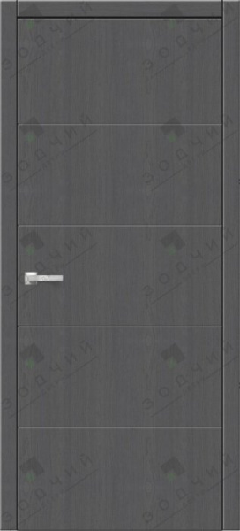 Дверь межкомнатная ЗОДЧИЙ ИТАЛЬЯНО 5 ПВХ ПГ Секвоя графит