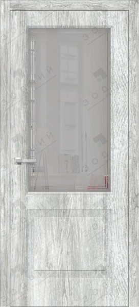 Дверь межкомнатная ЗОДЧИЙ ИТАЛЬЯНО 2 ПВХ ПО Дуб серый винтажный