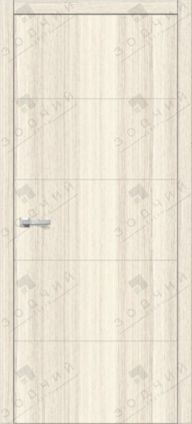 Дверь межкомнатная ЗОДЧИЙ ИТАЛЬЯНО 5 ПВХ ПГ Тополь белый