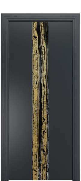 Дверь межкомнатная Порта Алекс КАНТРИ 2 Графит вставка эспрессо эмаль