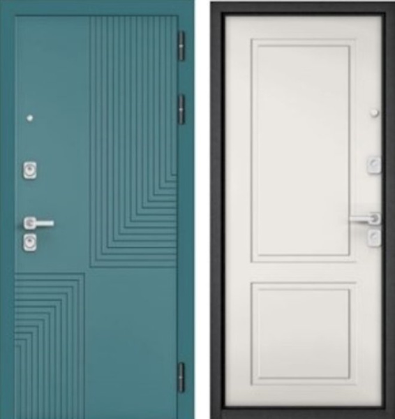 Входная дверь МАСТИНО CITY PRIME 195 Верде / D-1 Белый матовый