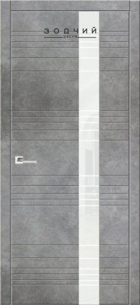Дверь межкомнатная ЗОДЧИЙ АВЕНЮ 1 ПО фрезерованное Бетон темный