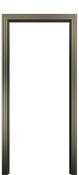 Наличник фигурный Порта Алекс графит патина золото эмаль