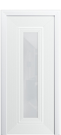 Дверь межкомнатная Порта Алекс ПОРТА1 Вайт софт эмаль, стекло белое
