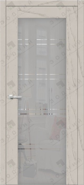 Дверь межкомнатная ЗОДЧИЙ ИТАЛЬЯНО 6 ПО Дуб оникс