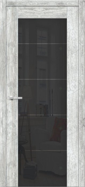 Дверь межкомнатная ЗОДЧИЙ ИТАЛЬЯНО 5 ПВХ ПО Дуб белый винтажный