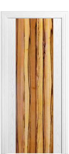 Дверь межкомнатная Порта Алекс КАНТРИ 1 Белоснежный шпон вставка Марблвуд