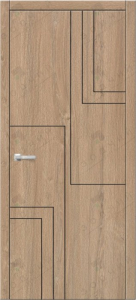 Дверь межкомнатная ЗОДЧИЙ МЕГАПОЛИС 6М ПГ Дуб американский