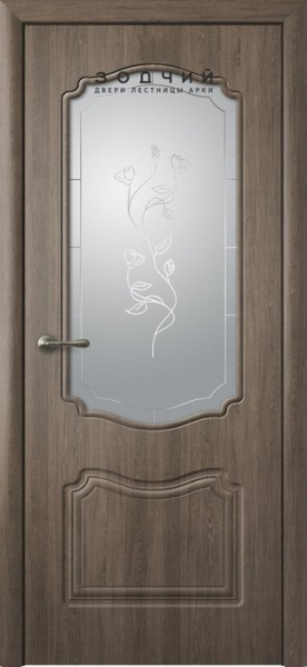 Дверь межкомнатная ЗОДЧИЙ МАРИЯ ШИК ПО Дуб амбер