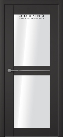 Дверь межкомнатная ЗОДЧИЙ НЕКСТ 3 ПО Эспрессо софт стекло Триплекс белый