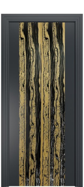 Дверь межкомнатная Порта Алекс КАНТРИ 1 Графит вставка эспрессо эмаль