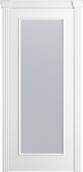 Дверь межкомнатная Порта Алекс Модерн5 Белоснежная эмаль, стекло сатин светлый