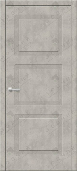 Дверь межкомнатная ЗОДЧИЙ ИТАЛЬЯНО 3 ПВХ ПГ Бежевый бетон