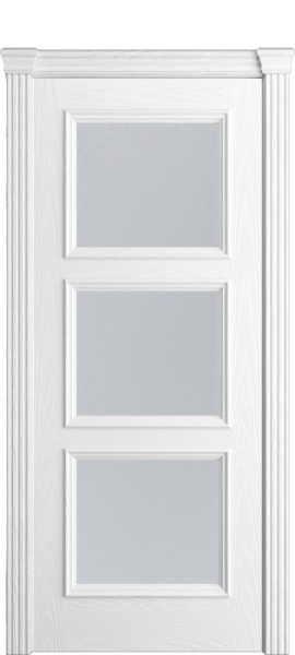 Дверь межкомнатная Порта Алекс КЛАССИКА 6 Белоснежный шпон, стекло сатин светлый
