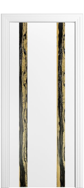 Дверь межкомнатная Порта Алекс КАНТРИ 4 Белоснежная вставка эспрессо эмаль