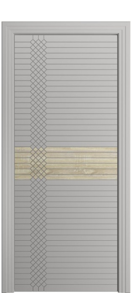 Дверь межкомнатная Порта Алекс ПОРТА 2  Грей вставка CPL