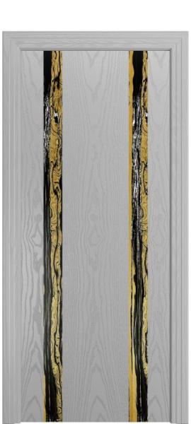 Дверь межкомнатная Порта Алекс КАНТРИ 4 Светло-серый вставка эспрессо шпон