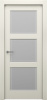 Дверь межкомнатная ЗОДЧИЙ ЭЛЕГАНТЕ ТВИН 3 ПО Шагрень латте стекло мателюкс светлое