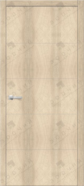 Дверь межкомнатная ЗОДЧИЙ ИТАЛЬЯНО 5 ПВХ ПГ Дуб бодега светлый